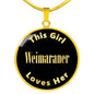 Weimaraner v2 - 18k Gold Finished Luxury Necklace