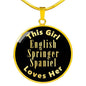 English Springer Spaniel - 18k Gold Finished Luxury Necklace