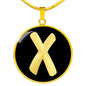 Initial X v2b - 18k Gold Finished Luxury Necklace