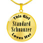 Standard Schnauzer - 18k Gold Finished Luxury Necklace