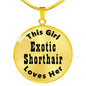 Exotic Shorthair v2 - 18k Gold Finished Luxury Necklace