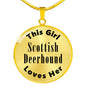 Scottish Deerhound - 18k Gold Finished Luxury Necklace