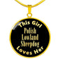 Polish Lowland Sheepdog v2 - 18k Gold Finished Luxury Necklace