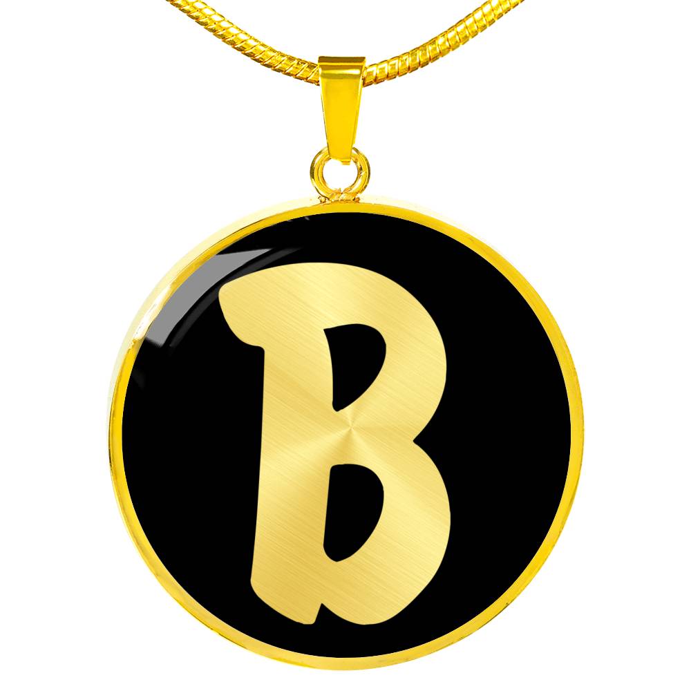 Initial B v2b - 18k Gold Finished Luxury Necklace
