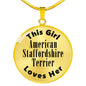 American Staffordshire Terrier - 18k Gold Finished Luxury Necklace