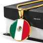 Mexican Flag - 18k Gold Finished Luxury Necklace