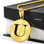 Initial U v1a - 18k Gold Finished Luxury Necklace