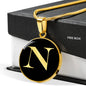 Initial N v2a - 18k Gold Finished Luxury Necklace