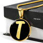 Initial T v2b - 18k Gold Finished Luxury Necklace