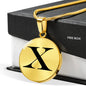 Initial X v1a - 18k Gold Finished Luxury Necklace