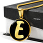 Initial E v2b - 18k Gold Finished Luxury Necklace