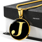 Initial J v2a - 18k Gold Finished Luxury Necklace