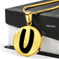 Initial U v1b - 18k Gold Finished Luxury Necklace