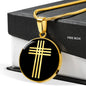 Stylized Cross v2 - 18k Gold Finished Luxury Necklace