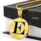 Initial E v1a - 18k Gold Finished Luxury Necklace
