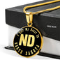Heart In North Dakota v02 - 18k Gold Finished Luxury Necklace