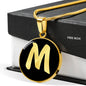 Initial M v2b - 18k Gold Finished Luxury Necklace