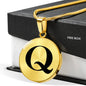 Initial Q v1a - 18k Gold Finished Luxury Necklace