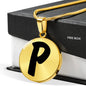 Initial P v1b - 18k Gold Finished Luxury Necklace