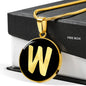 Initial W v2b - 18k Gold Finished Luxury Necklace