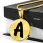 Initial A v1b - 18k Gold Finished Luxury Necklace