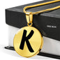 Initial K v1b - 18k Gold Finished Luxury Necklace