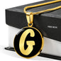 Initial G v2b - 18k Gold Finished Luxury Necklace