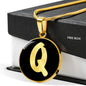 Initial Q v2b - 18k Gold Finished Luxury Necklace