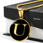 Initial U v2a - 18k Gold Finished Luxury Necklace