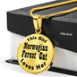 Norwegian Forest Cat v2 - 18k Gold Finished Luxury Necklace
