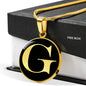Initial G v2a - 18k Gold Finished Luxury Necklace