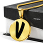 Initial V v1b - 18k Gold Finished Luxury Necklace