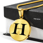 Initial H v1a - 18k Gold Finished Luxury Necklace