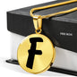 Initial F v1b - 18k Gold Finished Luxury Necklace