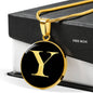 Initial Y v2a - 18k Gold Finished Luxury Necklace
