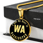 Heart In Washington v02 - 18k Gold Finished Luxury Necklace
