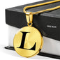 Initial L v1a - 18k Gold Finished Luxury Necklace