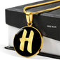 Initial H v2b - 18k Gold Finished Luxury Necklace