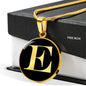 Initial E v2a - 18k Gold Finished Luxury Necklace