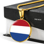 Dutch Flag - 18k Gold Finished Luxury Necklace