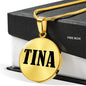 Tina v01 - 18k Gold Finished Luxury Necklace