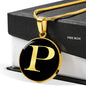Initial P v2a - 18k Gold Finished Luxury Necklace