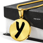 Initial Y v1b - 18k Gold Finished Luxury Necklace