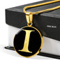 Initial I v2a - 18k Gold Finished Luxury Necklace