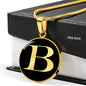 Initial B v2a - 18k Gold Finished Luxury Necklace