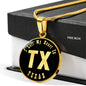 Heart In Texas v02 - 18k Gold Finished Luxury Necklace