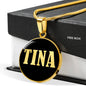 Tina v02 - 18k Gold Finished Luxury Necklace