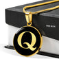 Initial Q v2a - 18k Gold Finished Luxury Necklace