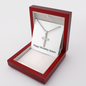 Happy Birthday James - Personalized Stainless Steel Ball Chain Cross Necklace With Mahogany Style Luxury Box