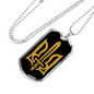 Stylized Tryzub - Luxury Dog Tag Necklace
